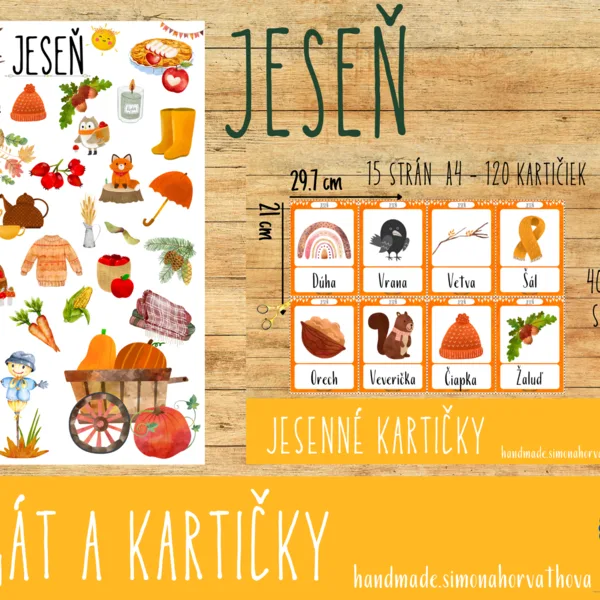 JESEŇ - plagát a kartičky