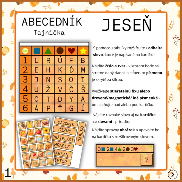 Abecedník: Tajnička - JESEŇ