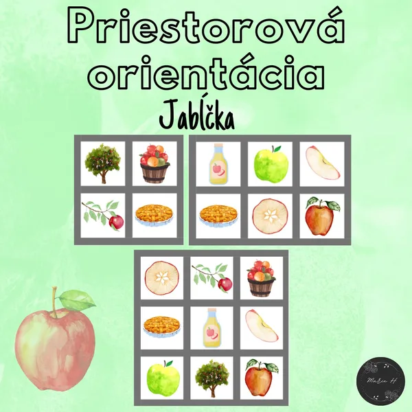 Jabĺčka, priestorová orientácia