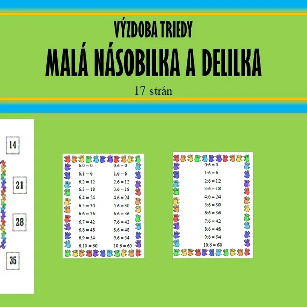 Matematika - násobenie a delenie (výzdoba triedy)