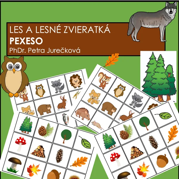 Les a lesné zvieratká - pexeso