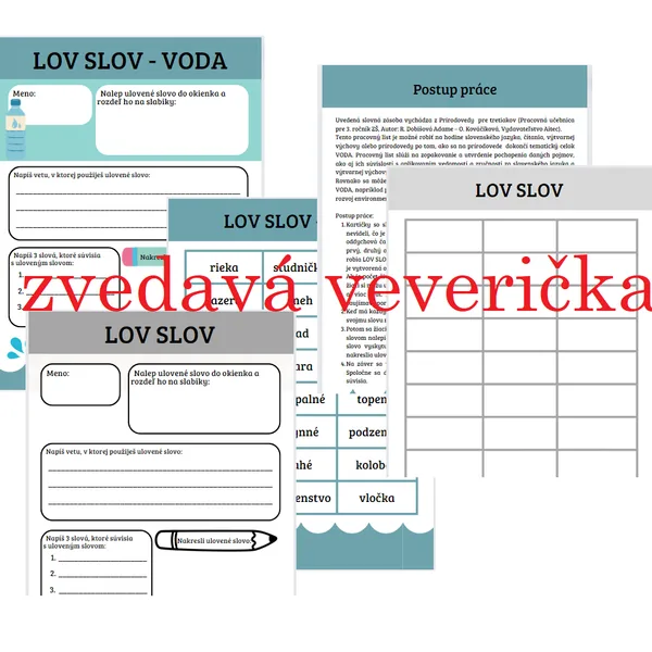 Lov slov - VODA