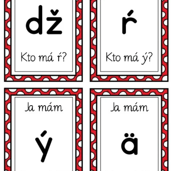 Hra Ja mám, kto má - ABECEDA