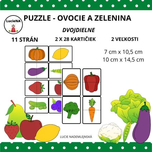 PUZZLE OVOCIE A ZELENINA