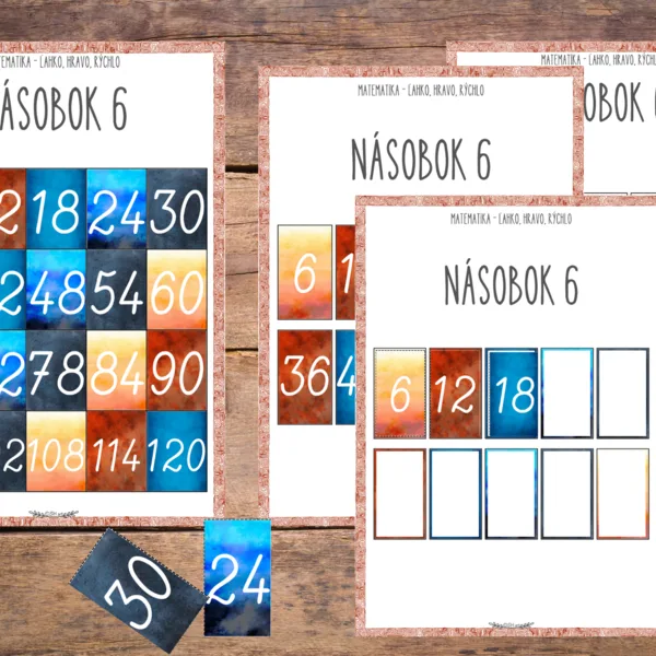 násobilka - násobok 6