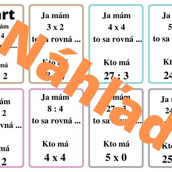 Násobenie/delenie 0-5 - Ja mám, kto má