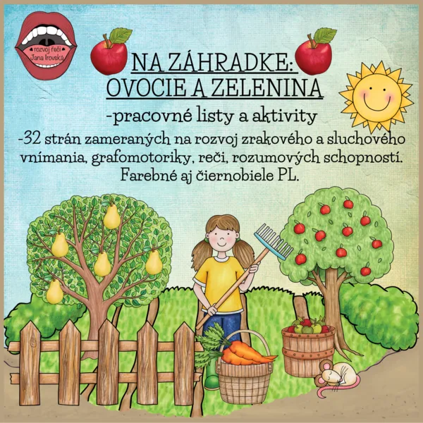 Na záhradke: ovocie a zelenina, pracovné listy a aktivity 