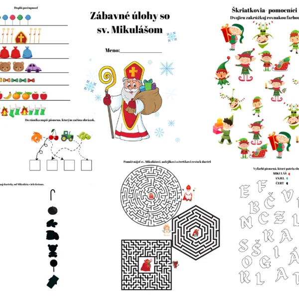 Zábavné úlohy so sv. Mikulášom 
