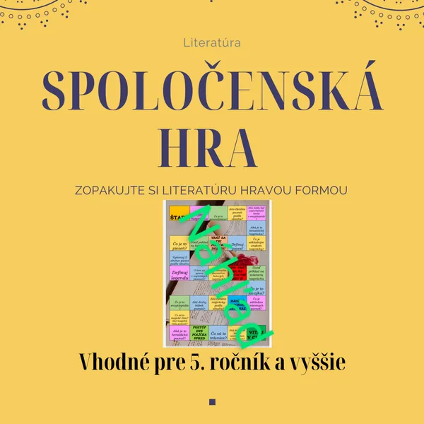 SPOLOČENSKÁ HRA - Literatúra 