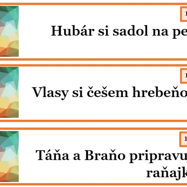 PRÁCA S VETOU - Čítanie a Slovenský jazyk v 1. a 2. ročníku