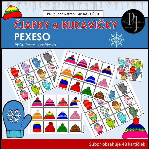 ZIMA- ČIAPKY A RUKAVIČKY - pexeso