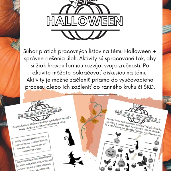 Halloween pracovné listy