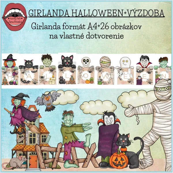 GIRLANDA: HALLOWEEN+VÝZDOBA