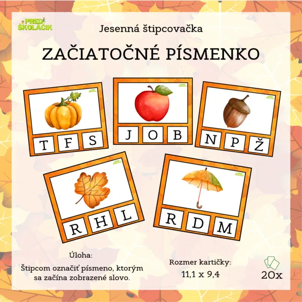 Začiatočné písmenko (Jesenná štipcovačka)