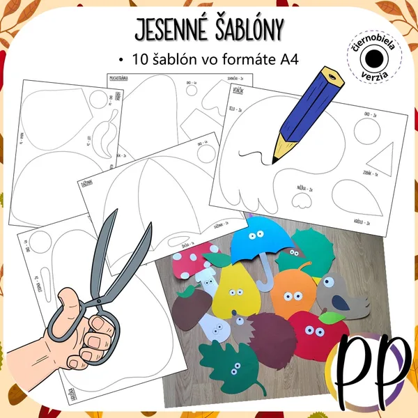 Jesenné šablóny na kreslenie