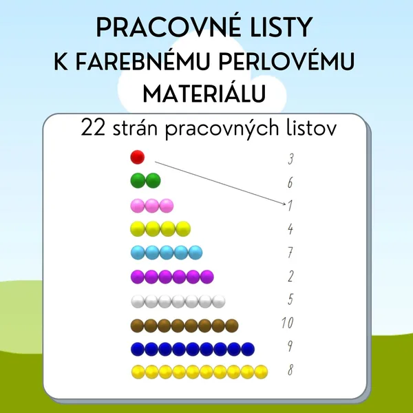 Pracovné listy k farebnému perlovému materiálu