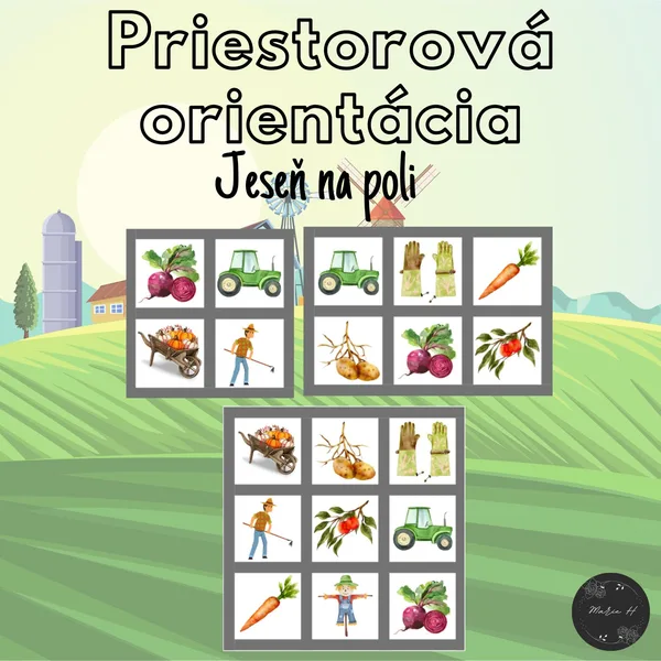 Jeseň na poli, priestorová orientácia