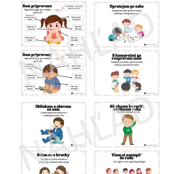 Pravidlá triedy - motivačné plagátiky k zvládnutiu disciplíny