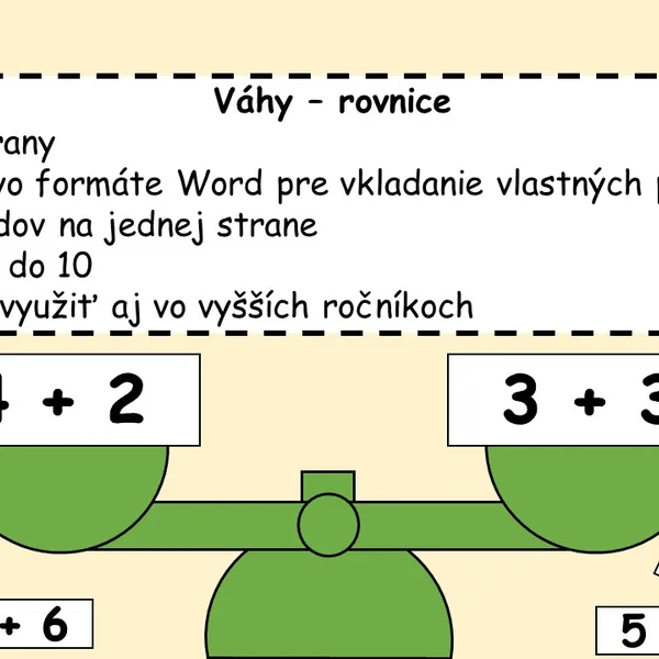 Váhy - rovnice