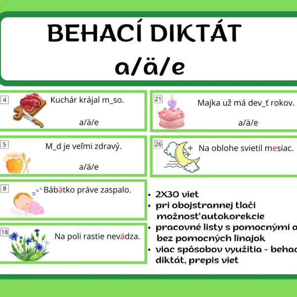 Behací diktát - ä