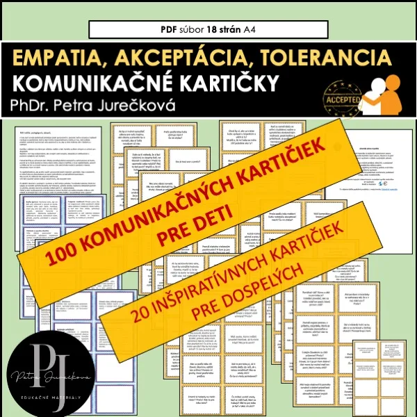  100ks -KOMUNIKAČNÉ KARTIČKY-Empatia, tolerancia, akceptácia 