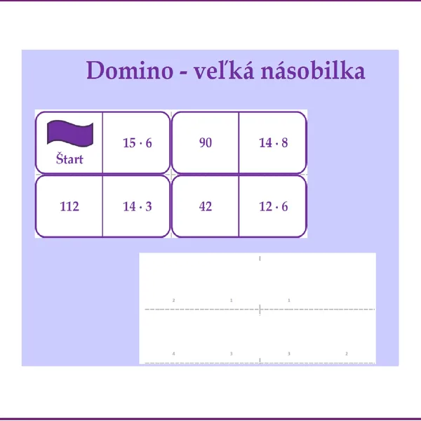 Domino - veľká násobilka						 						