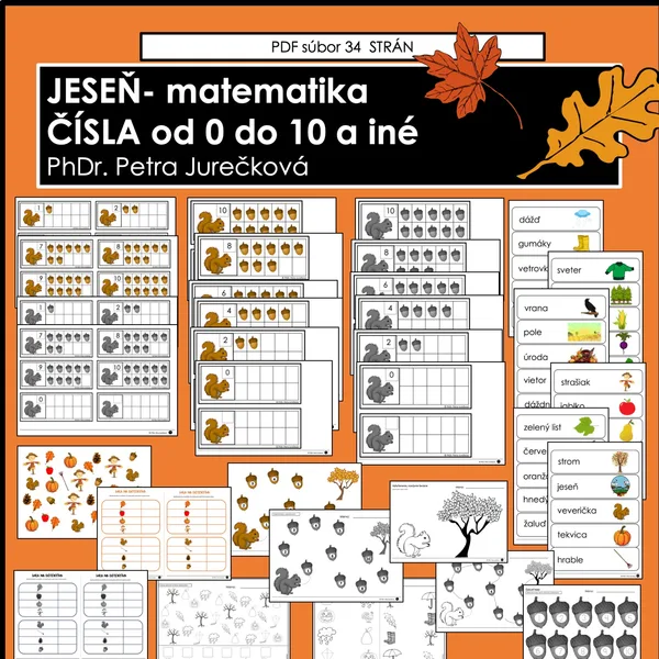 JESEŇ - matematika, slovná zásoba