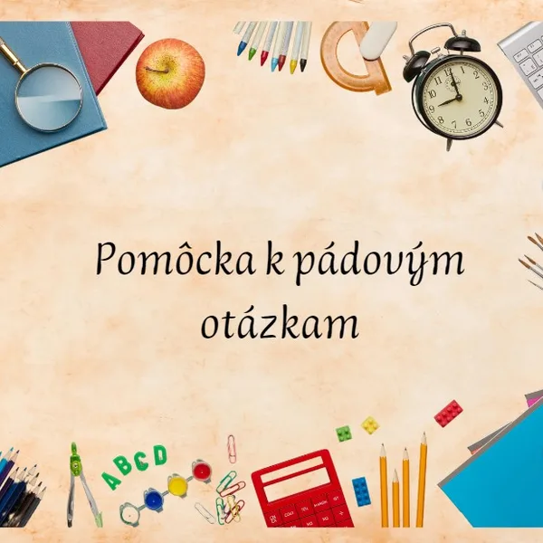 Pomôcka pre určovanie pádov