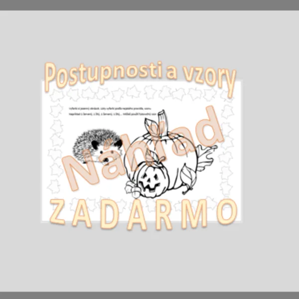 Vzory a postupnosti - jeseň - zadarmo