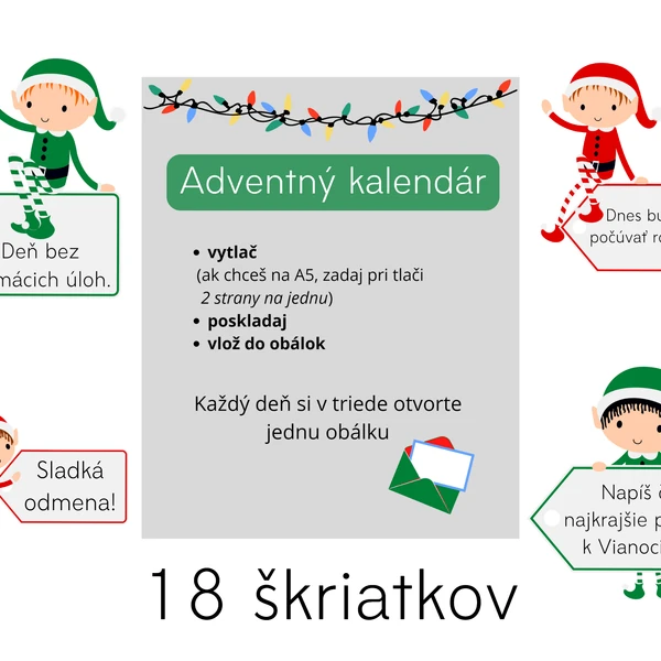 Adventný kalendár ZŠ, ŠKD