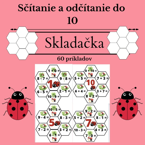 Lienky - sčítanie a odčítanie v obore 0-10
