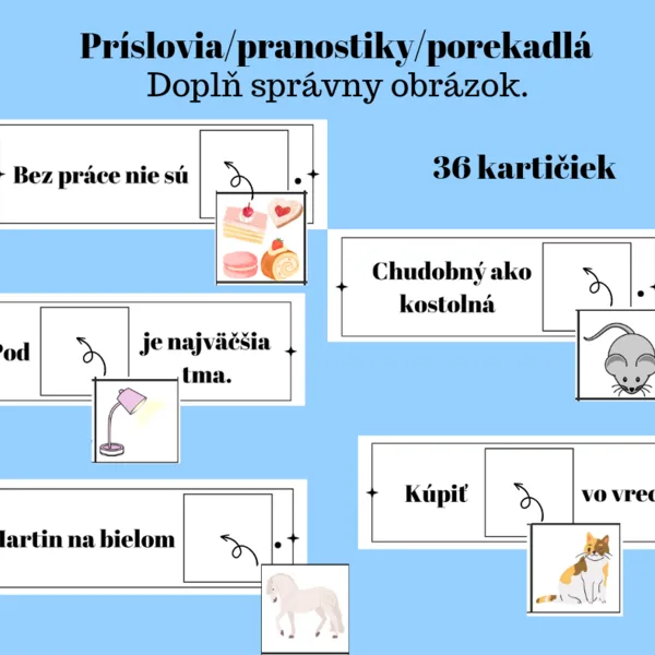 Príslovia/porekadlá/pranostiky