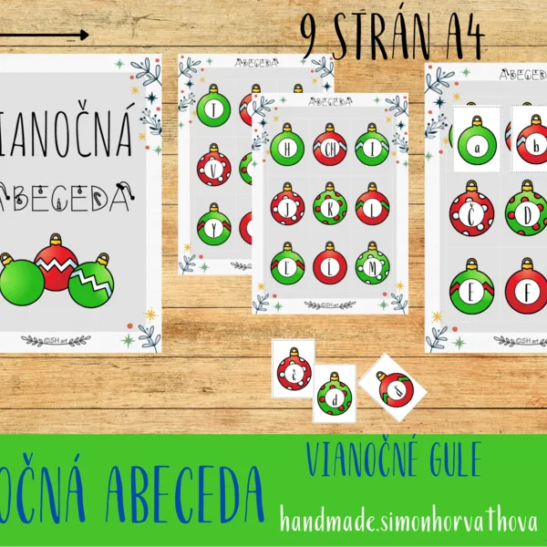 VIANOČNÁ AKTIVITA - GULE: VIANOČNÁ ABECEDA, VIANOCE