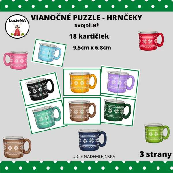 VIANOČNÉ PUZZLE HRNČEKY
