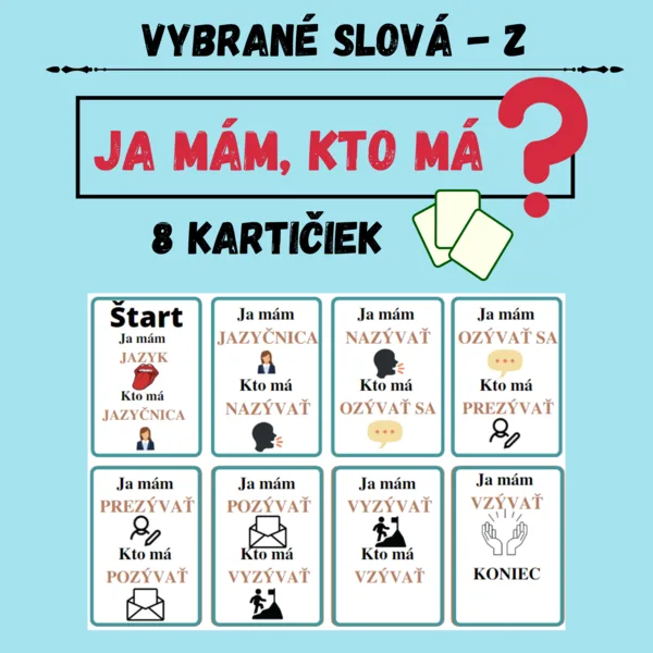 Ja mám, kto má - Vybrané slová po Z