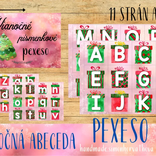 Vianočná Abeceda - Vianočné Pexeso Vianoce