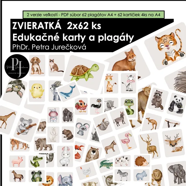ZVIERATÁ - PLAGÁTY  2 ČASŤ 20 PLAGÁTOV (Sada 62 plagátov,)
