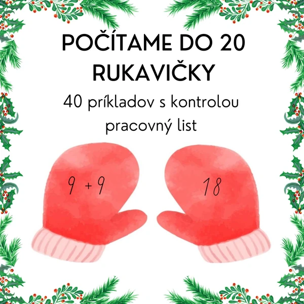 Počítame do 20 - rukavičky