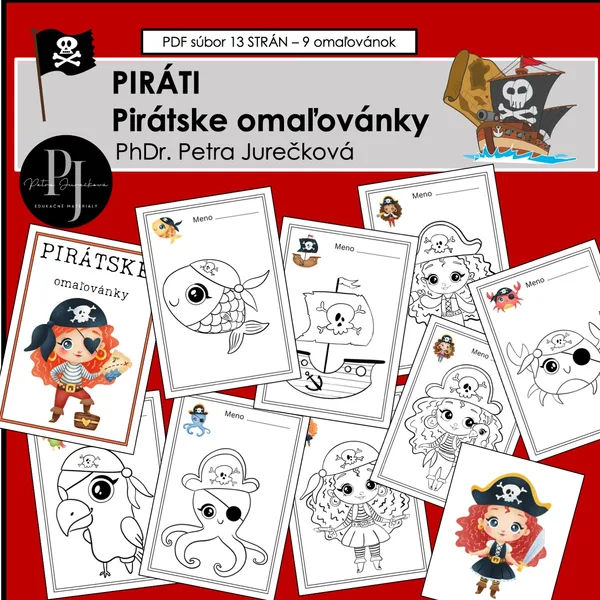 PIRÁTI - Pirátske omaľovánky