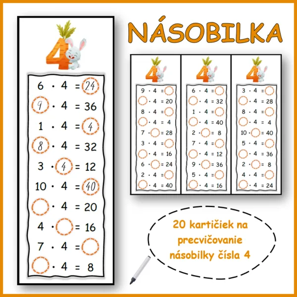 NÁSOBILKA čísla 4