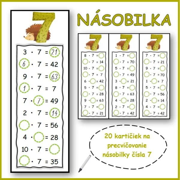 NÁSOBILKA čísla 7