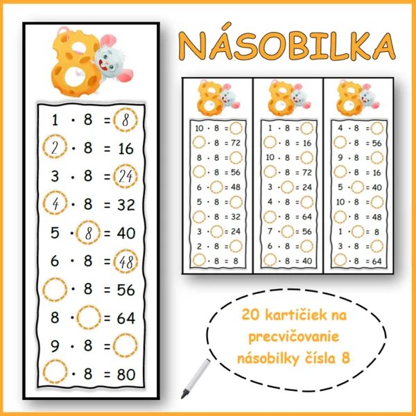 NÁSOBILKA čísla 8