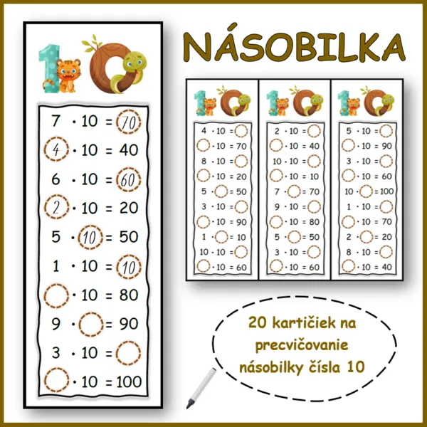 NÁSOBILKA čísla 10