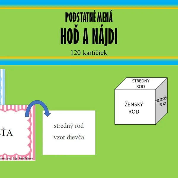 Podstatné mená - Hoď a nájdi