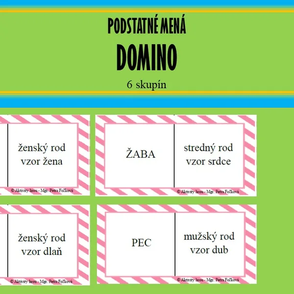 Podstatné mená - Domino