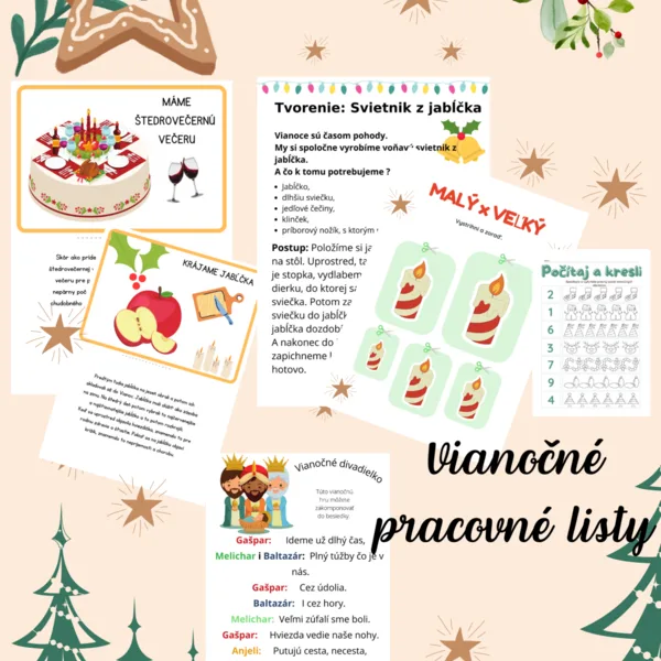 Vianočné pracovné listy