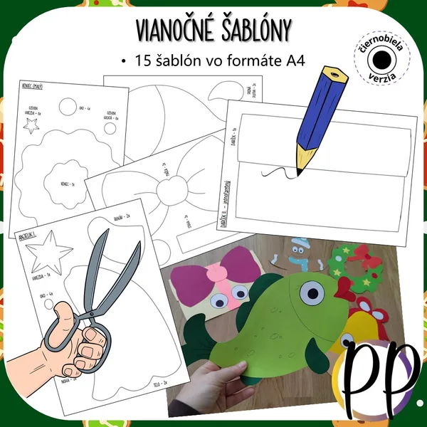 Vianočné šablóny na kreslenie