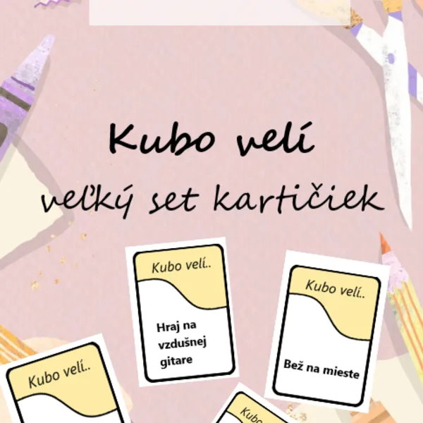 KUBO VELÍ veľký set kartičiek 