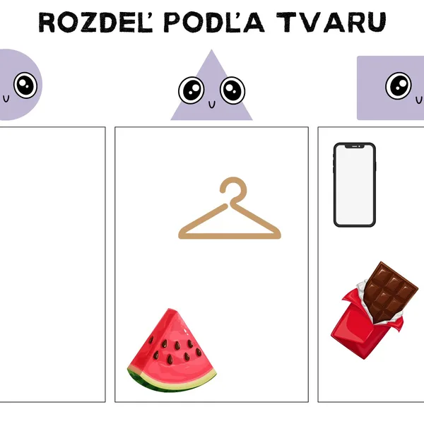 Priraď správny tvar 