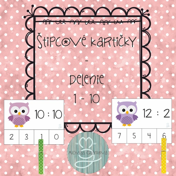 Štipcové kartičky - delenie